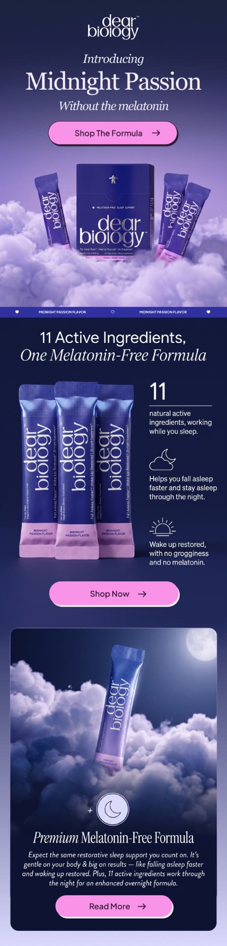 DearBiology Midnight Passion launch email
