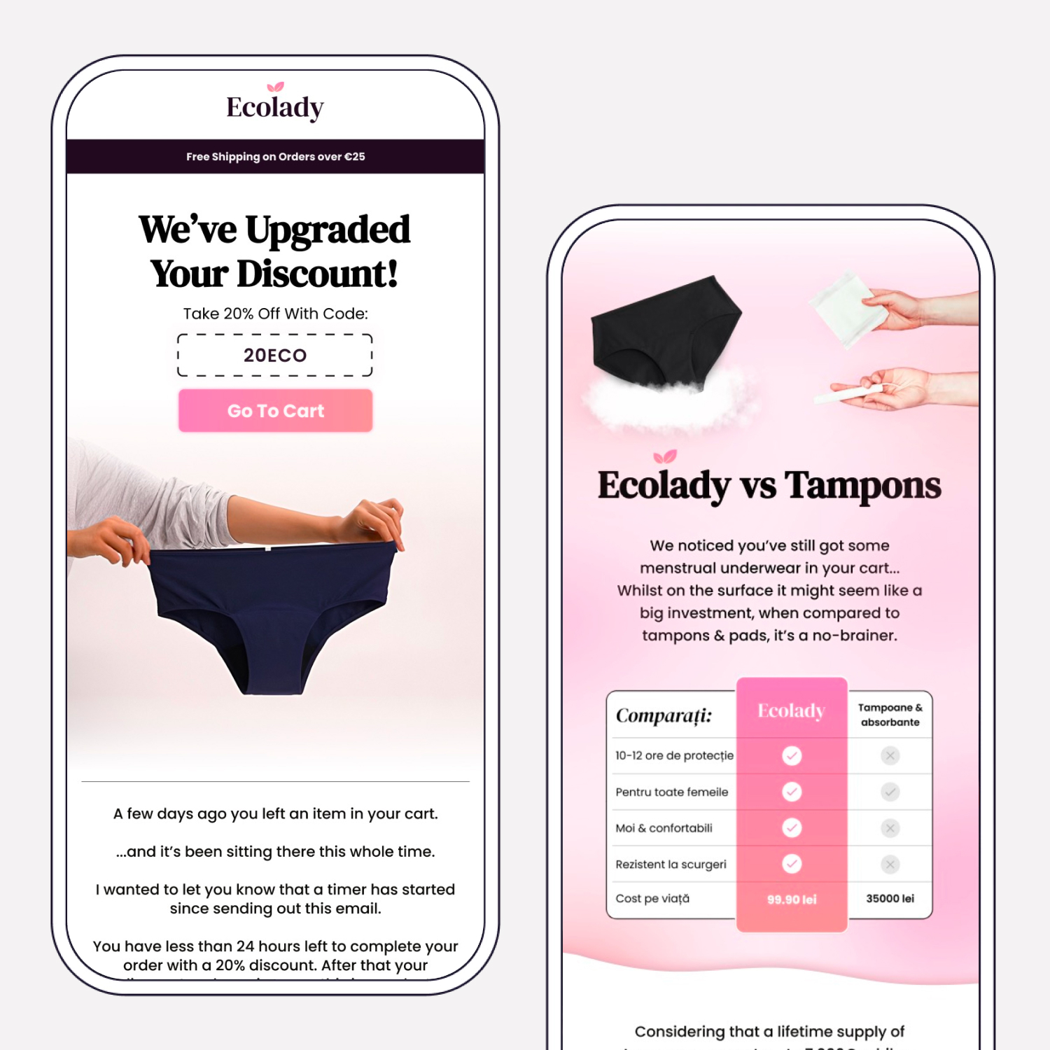 Ecolady email preview